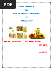 Edible Oil Proposal