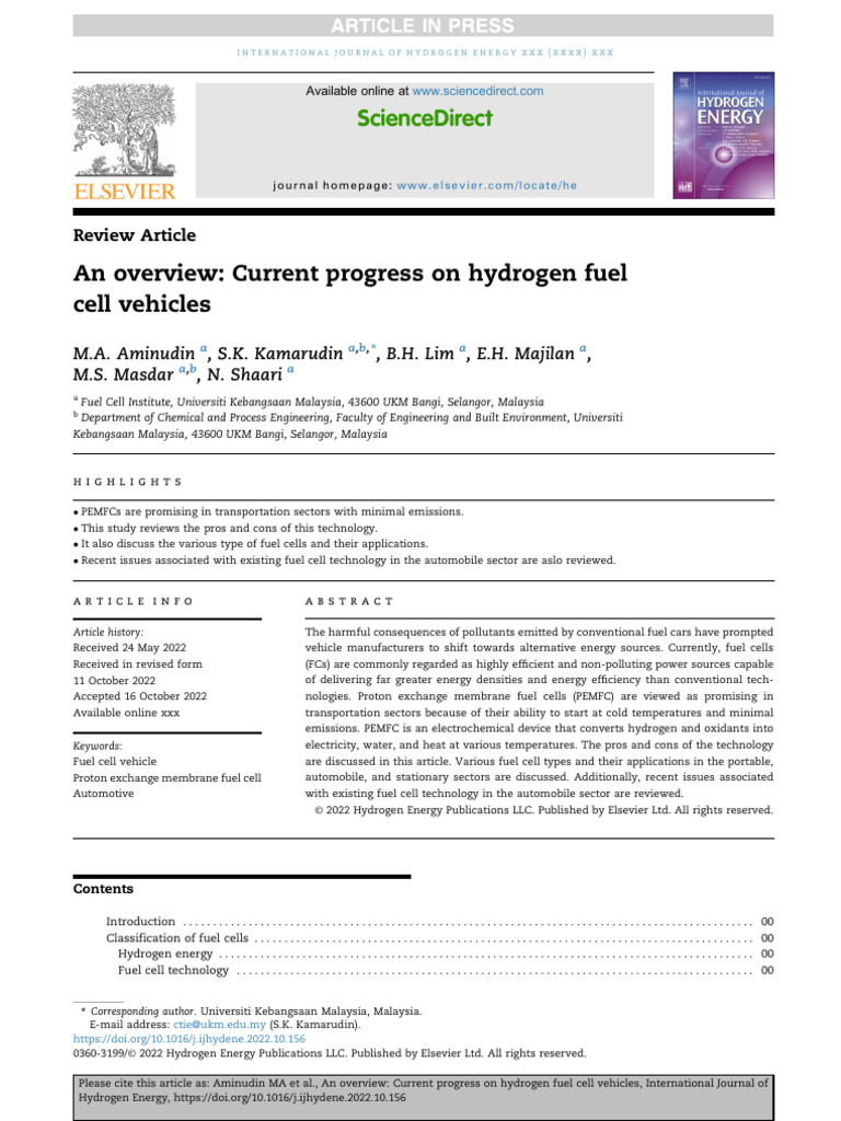 Progress in Hydrogen Fuel Cell Vehicles | PDF | Fuel Cell | Solid Oxide ...