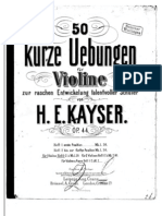 Kayser 50 Ejercicios Violin Op 44