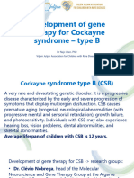 Development of Gene Therapy For Cockayne Syndrome