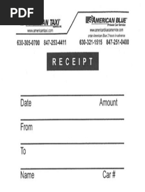 Online Taxi Receipt