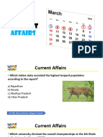 Current Affairs 1st Week of March
