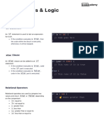 Conditionals & Logic Cheatsheet - Codecademy