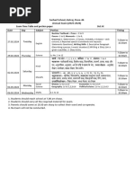 9 TH STD Annual Exam Time Table