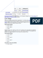 IEC 60038 Voltage Classifications