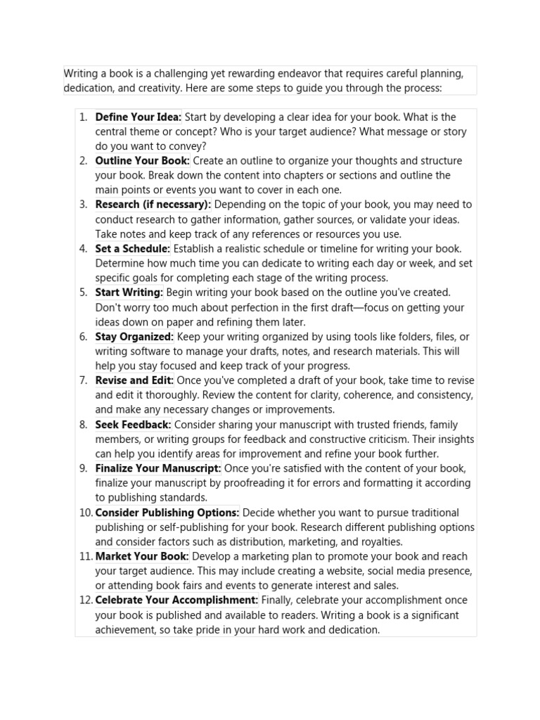 How To Set Up Word Document To Write A Book