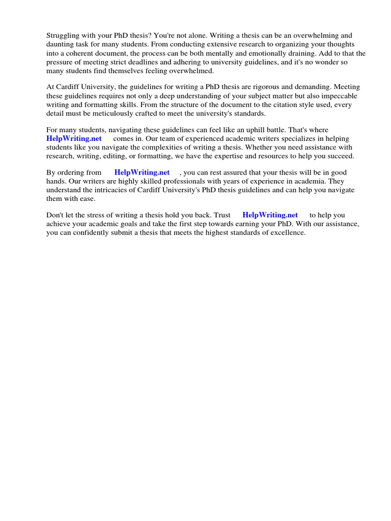 Cardiff university phd thesis guidelines pdf brand thesis