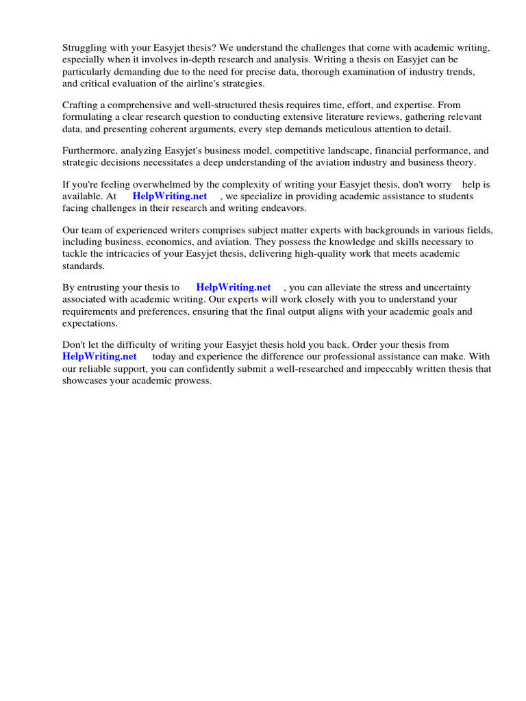 Easyjet Thesis | PDF | Airlines | Economies