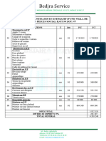 Bedjra Service: Devis Quantitatif Et Estimatif D'Une Villa de 03 Pieces Social Ilot 50 Lot 377