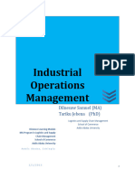 Industrial Operations Management