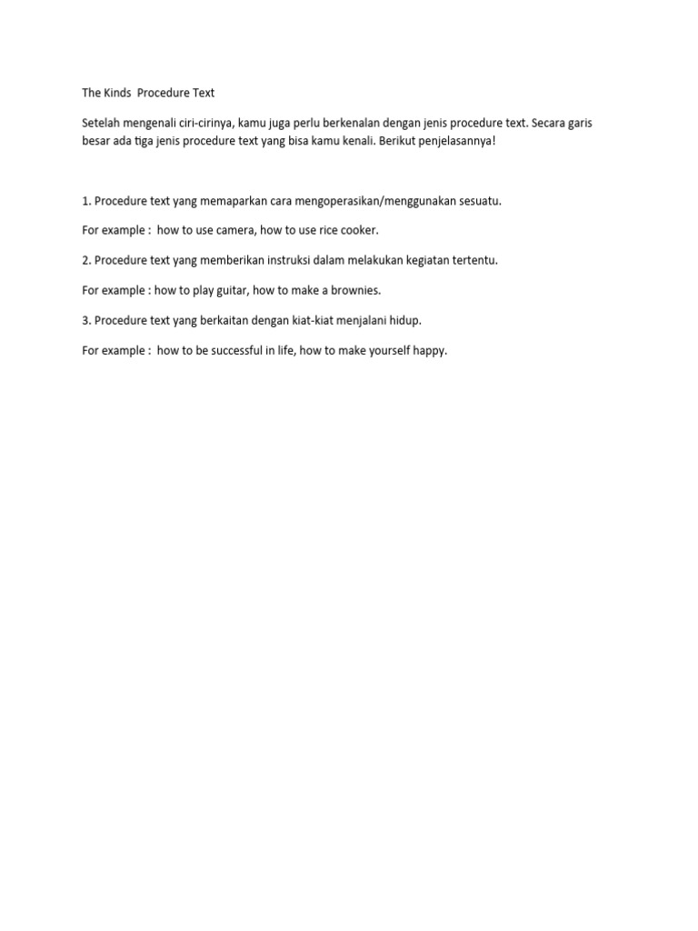 Jenis-Jenis Procedure Text | PDF | Komputer