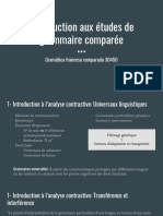 Unité 1 - Introduction Aux Études de Grammaire Comparée