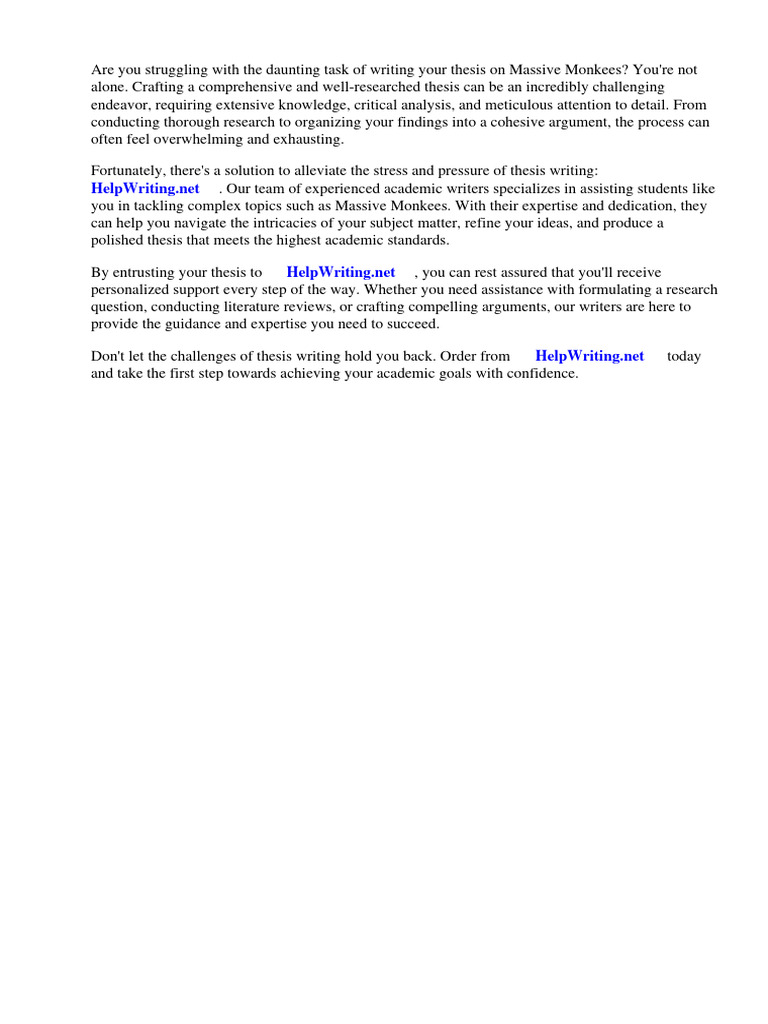 Thesis Massive Monkees Pdf