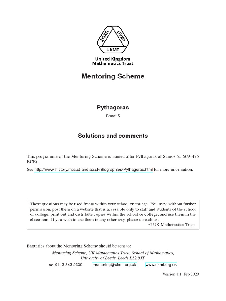 Pythagoras 5 solutions pdf sequence numbers