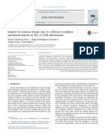 Impact On Mission Design Due To Collision Avoidance Operations Based On TLE or CSM Information