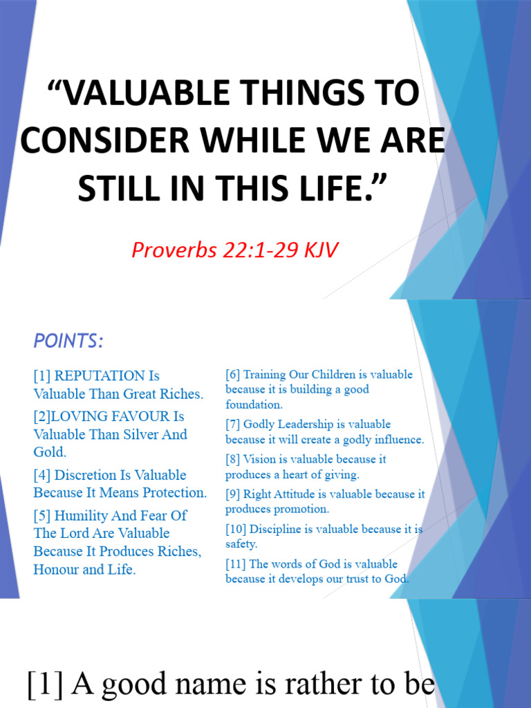 Valuable Things To Consider While We Are Still in This Life. | PDF