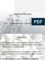 Lec-1 Intro To Thermodynamics