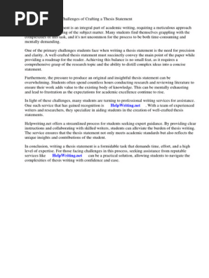 Thesis Statement Newspaper Article