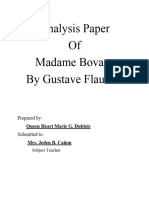 Paper Analysis Madame Bovary