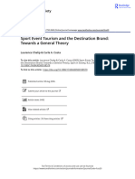 Sport Event Tourism and The Destination Brand Towards A General Theory