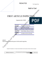 First Article Inspection Demo