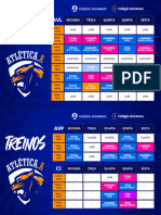 Grade de Treinos - Atlética