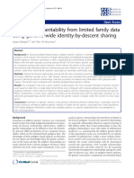 Estimation of Heritability From Limited Family Data Using Genome-Wide Identity-By-Descent Sharing