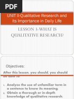 Unitii - Qualitative Research and Its Importance