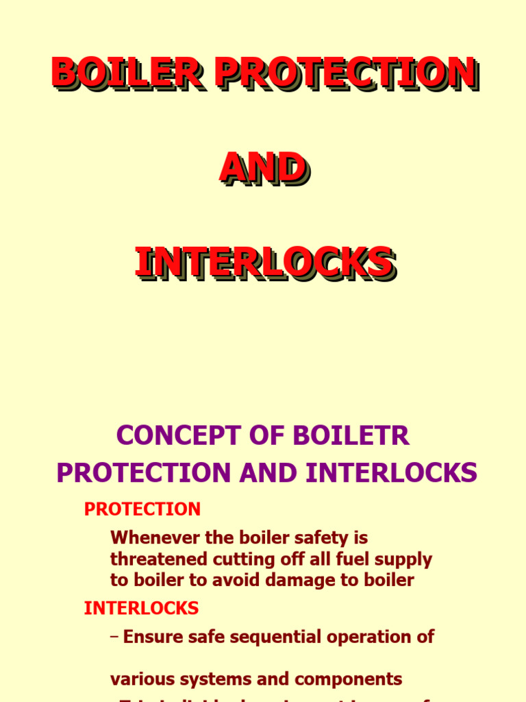 Boiler Protection & Interlocks | PDF | Boiler | Valve