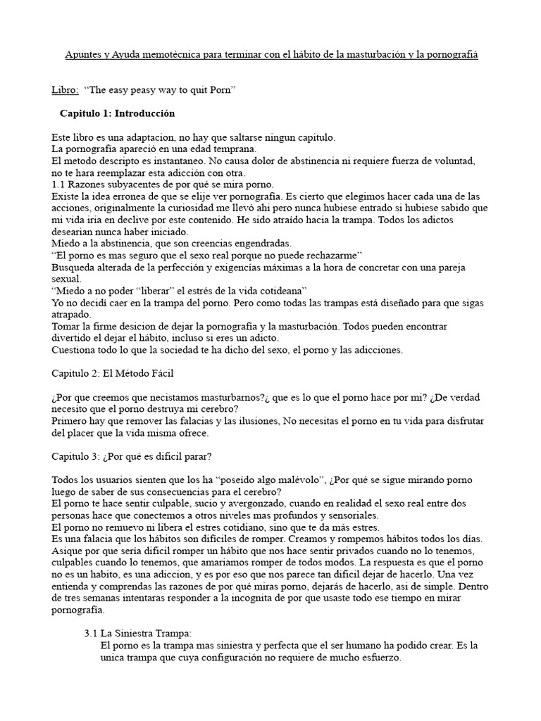 Easy Peasy (Abandonar La Pornografía) PDF Estrés (biología) Temor