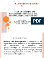 A Study On Training and Development Process at HCL Technologies LTD Lucknow Tatheer