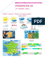 TENDANCES A1 2022-2 2ème Année 8ème Semaine Cours & Devoirs (26-27 Octobre)