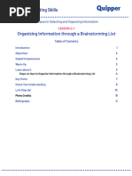 ME EngRW 11 Q3 0201 - SG - Organizing Information Through A Brainstorming List