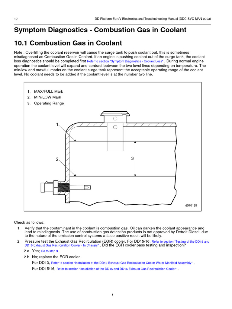 Diagnosing Combustion Gas in Coolant | PDF | Cylinder (Engine ...