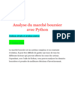 Analyse Du Marché Boursier Avec Python: Analyse Simple Et Analyse Avance