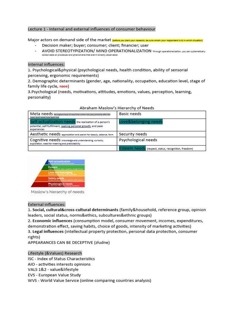 Consumer Behavior Influences Explained | PDF | Cognition | Behavioural ...