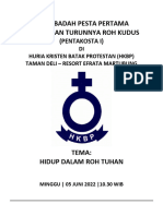 001 Kebaktian Turunnya Roh Kudus TGL 05 Juni 2022 (Bhs. Ind)