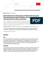 2023 Guideline Aneurysmal Subarachnoid Hemorrhage 