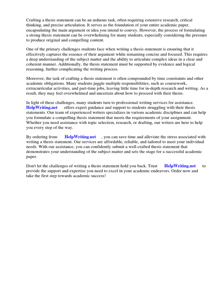 How To Make Thesis Statement | PDF | Essays | Thesis