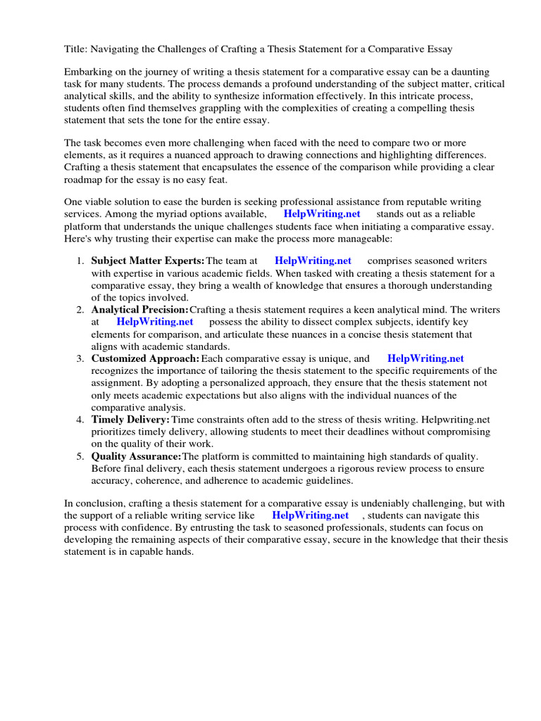 Comparative Analysis in Your Thesis - A Guide visual data 3