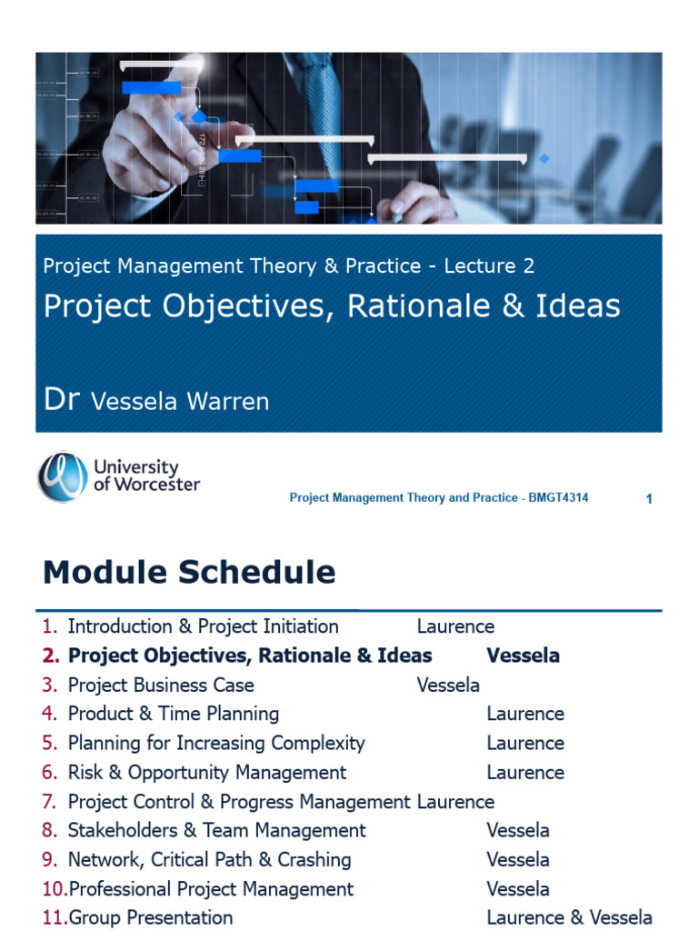 L02 Project Objectives, Rationale & Ideas (1) 2 | PDF | Goal | Project ...