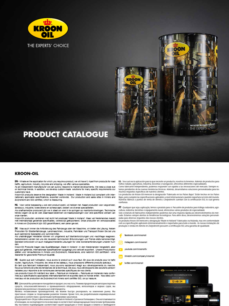 KO - Catalogus - EN NL DE FR RU ES PT11 | PDF | Propulsión | Sustancias ...