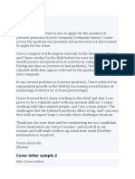 8 - Sample Cover Letters