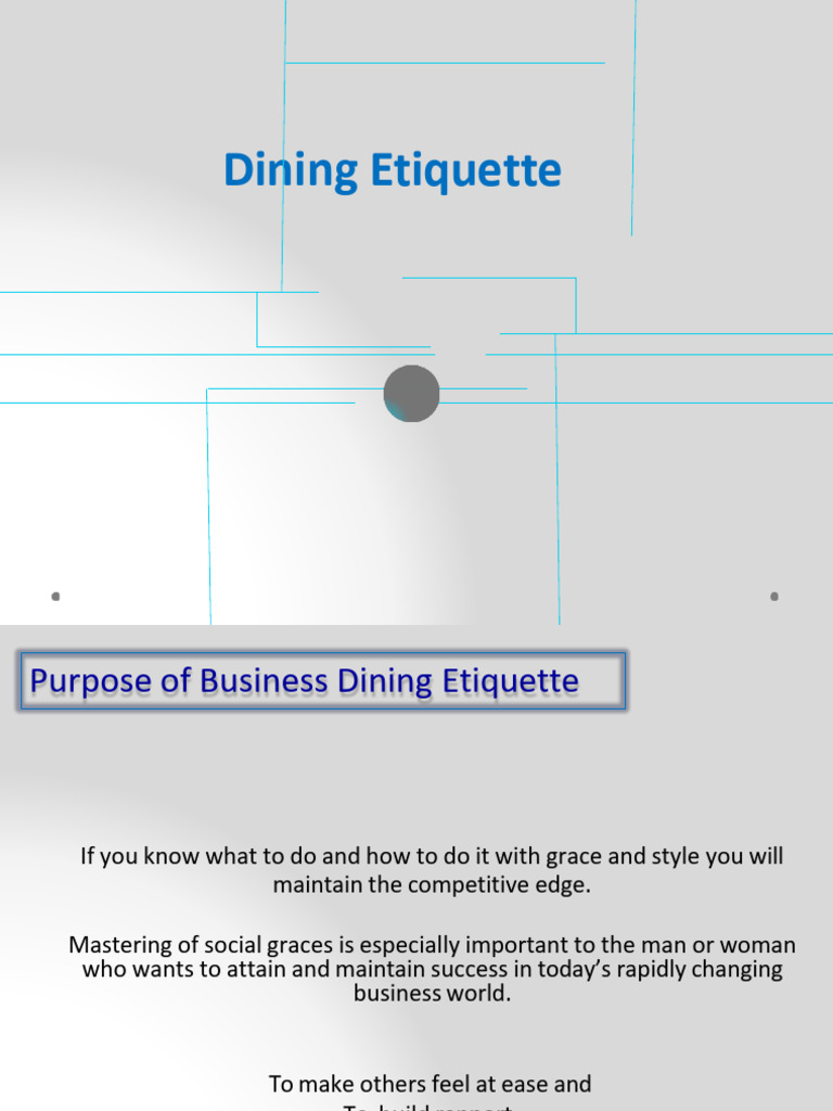 Dining EtiquetteMCA PDF Spoon Soup