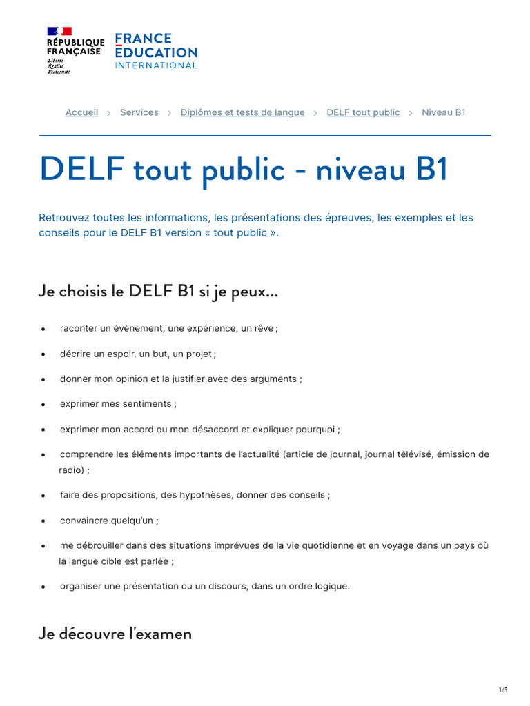 Guide complet DELF B1 tout public | PDF | la communication