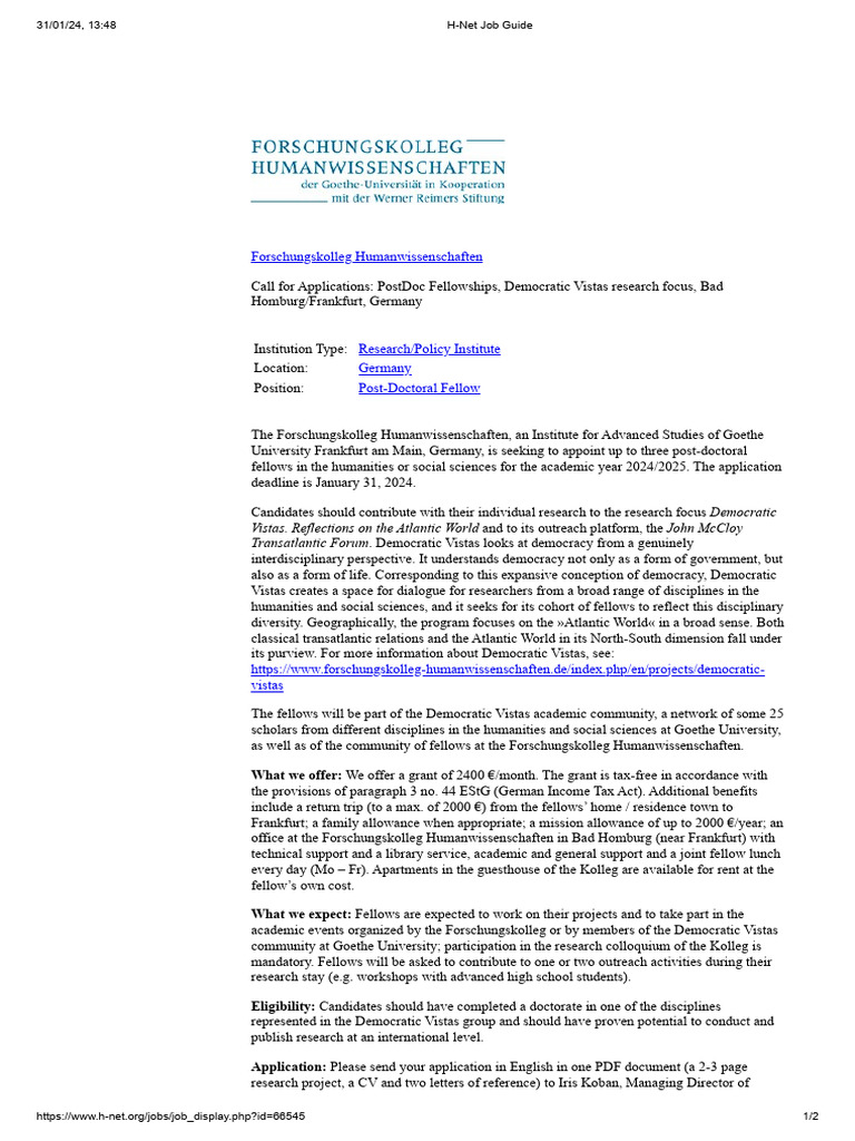 Job Guide PDF Social Sciences Science