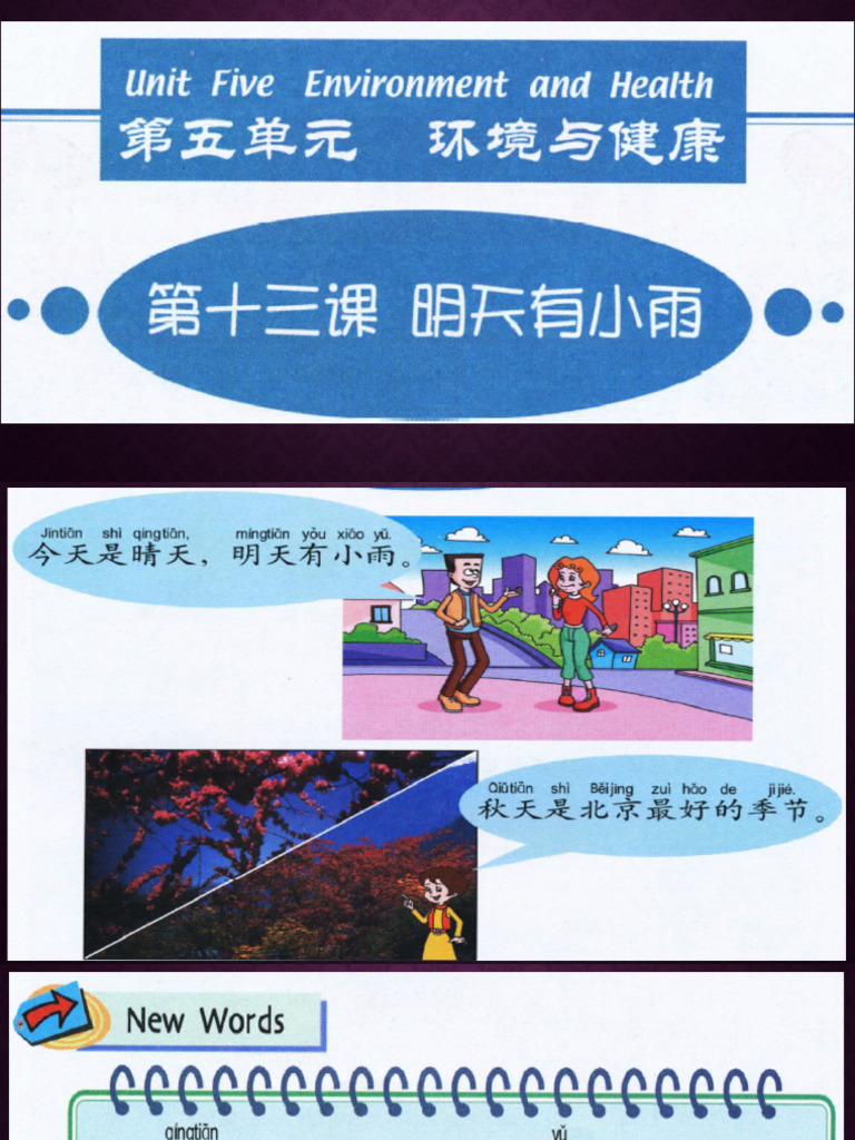 Chinese Mandarin Class Grade 8 Lesson 13 | PDF