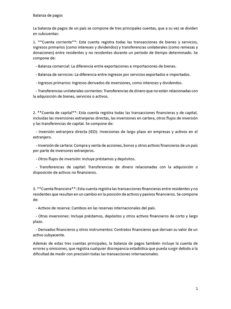 Efectos de la Deuda Externa en la Balanza de Pagos | PDF | Balance de ...