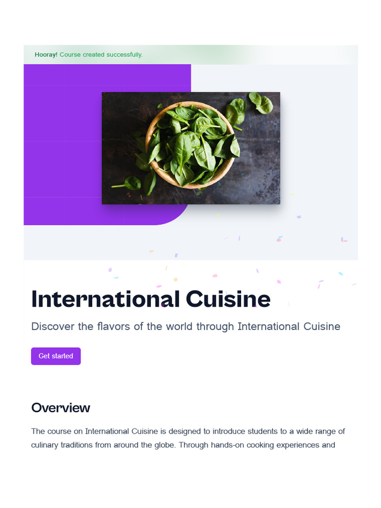 International Cuisine PDF Latin American Cuisine Cuisine