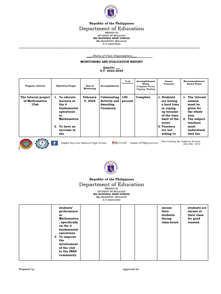 Sgc Monitoring And Evaluation Pdf